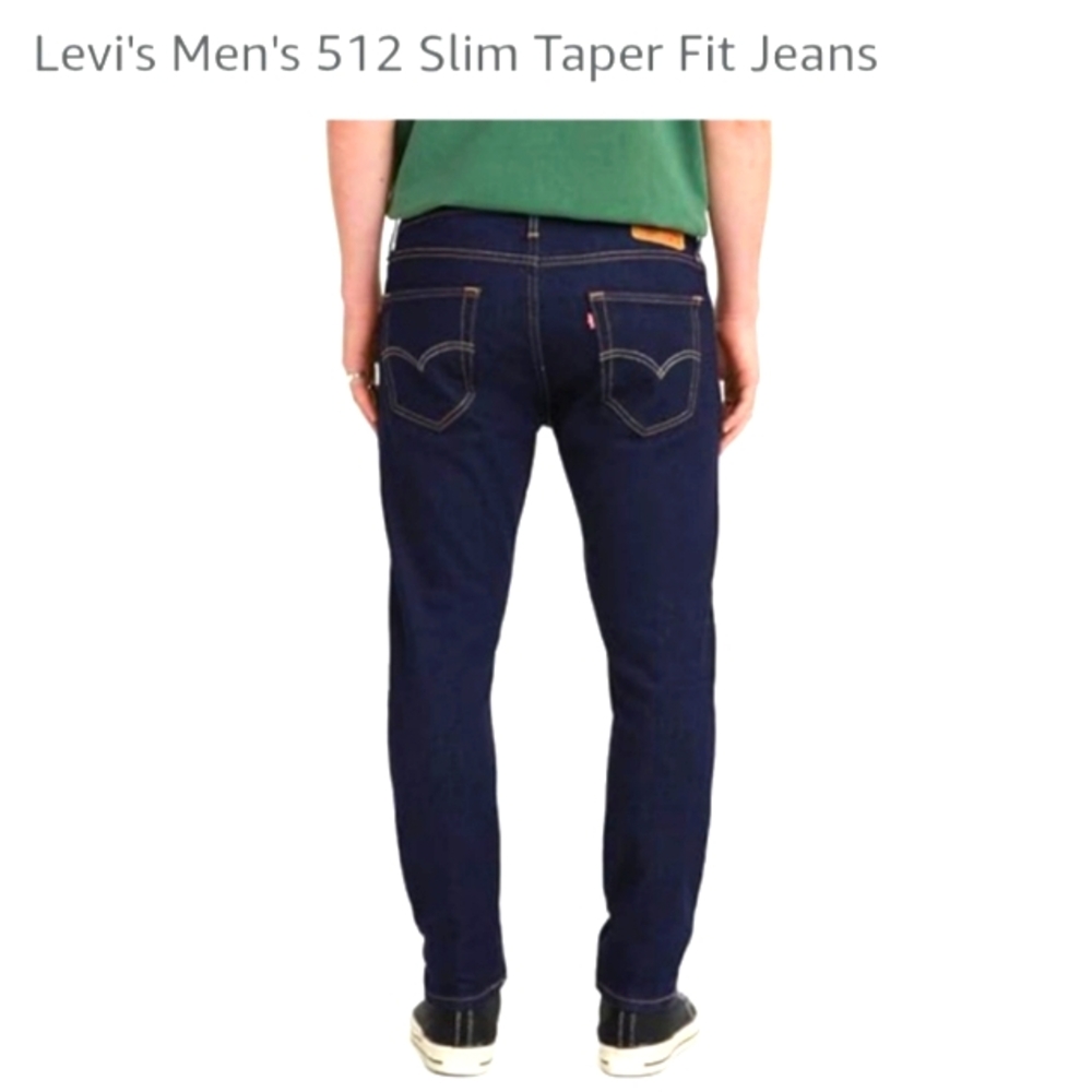 Levi's Men's 512 29 x 32 Slim Taper Fit Dark Hollow Blue Jeans
